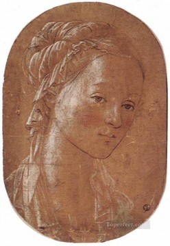 Fra Filippo Lippi Painting - Head Of A Woman 1452 Renaissance Filippo Lippi